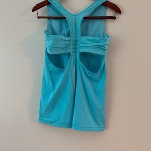 Blue lululemon workout top